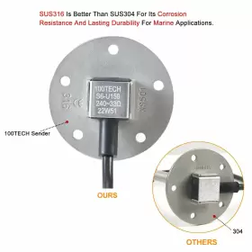 YFZYB10 100TECH Fuel Sender Gauge Steel Rv Tank Leve #3