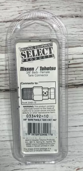 033492-10 MOELLER Barb Female Tank Connector Tohatsu Marine #3