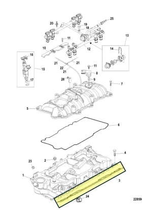 27-807473A QUICKSILVER Intake Manifold Gasket Set 350 377