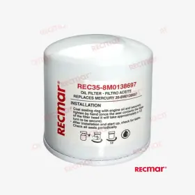 REC35-8M0138697 RECMAR Hydraulic Oil Filter Axius Mercruiser