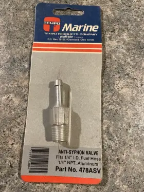 478ASV TEMPO Anti Syphon Valve Nos