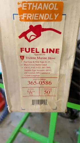 365-0586 TRIDENT MARINE Boat Gas Fuel Hose Barrier Feet A1