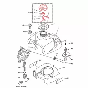 67D-24610-00-00 TZUTOGETHER Fuel Tank Cap Outboard Engine F2 #3