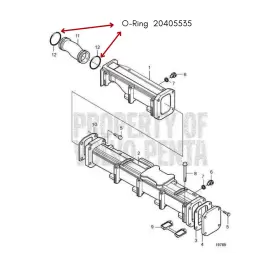 20405535 VOLVO PENTA Intake Manifold Ring Turbo #2