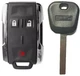 GM REPLACEMENT TRANSPONDER CHIP GMC Ebony Logo KEY + Remote Fob M3N-32337100