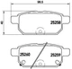 Rear Axle Brembo P 79 029 Brake Pad Set, Disc Brake for Suzuki, Suzuki (Ch