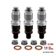 Fuel Injector Kit 3 Pack Compatible with Kubota D905 V1305 V1505 D1105 D1005