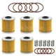 5 x Oil Filter & O-rings Springs Kit For Kawasaki KX250 2019-2025 KX250F 2005-20