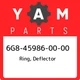 6G8-45986-00-00 Yamaha Ring, deflector 6G8459860000, New Genuine OEM Part