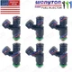 6Pcs Upgrade 8 Holes Fuel Injectors For MerCruiser MAG V6 861260T BOAT M