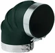 Trident Marine Trl-490-S/S Black Epdm Rubber 90-Degree Marine Wet Exhaust Elb...