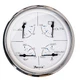 Faria Beede 33864_92 5" Multifunction Gauge Chesapeake White SS