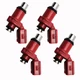 4 PCS Fuel Injector 6FP-13761-00-00 For Yamaha 115 HP 2014-2021