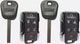 2 GM REPLACEMENT TRANSPONDER CHIP GMC Ebony Logo KEY + 2 Remote Fob M3N-32337100