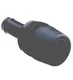 Attwood Straight Fuel Vent - Black Polypropylene