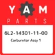 6L2-14301-11-00 Yamaha Carburetor assy 1 6L2143011100, New Genuine OEM Part