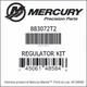 Mercury  Quicksilver Regulator Kit   Part # 883072T2