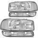 2Pcs Headlight Assembly Fits 2001-2006 GMC Sierra 2500HD 3500 Left Right Lamps