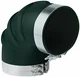 Trident Marine Trl-690-S/S Black Epdm Rubber 90-Degree Marine Wet Exhaust Elb...