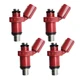 4x Fuel Injector 6FP-13761-00-00 For Yamaha Outboard 90HP 75HP 2017 2018-2022