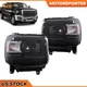 Pair LED Headlights w/o DRL For 2014-2018 GMC Sierra 1500 2500HD 3500HD Black