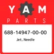 688-14947-00-00 Yamaha Jet, needle 688149470000, New Genuine OEM Part