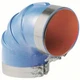 Trident Marine 290V6000S/S 6" ID 90-Degree Blue Silicone Elbow