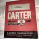 284A CARTER Gasket Kit CARBURETOR  52-56 NASH 895S 2368S 2369S Rare Nos Car Part