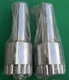 NOS Pair Vintage Angeles Plating Gardena Ca. Unique Chrome Exhaust Tips