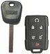 GM REPLACEMENT TRANSPONDER CHIP GMC Ebony Logo KEY + Remote Fob M3N-32337100
