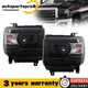 For 2014-2015 GMC Sierra 1500 2015-2019 2500HD 3500HD Left+Right Black Headlight