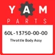 60L-13750-00-00 Yamaha Throttle body assy 60L137500000, New Genuine OEM Part