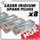 8x NGK SPARK PLUGS Part Number IZFR6F11 Stock No. 4095 Laser Iridium New Genuine