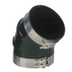 Trident Marine 3-1/2" ID 45-Degree EPDM Black Rubber Molded Wet Exhaust Elbow...