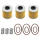 3 x Oil Filter & O-rings Springs Kit For Kawasaki KX250 2019-2025 KX250F 2005-20