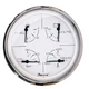Faria 5" Multifunction Gauge Chesapeake White SS #33864