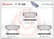 Front Axle Brembo P 79 008 Brake Pad Set, Disc Brake for Chevrolet, GEO, SUZ